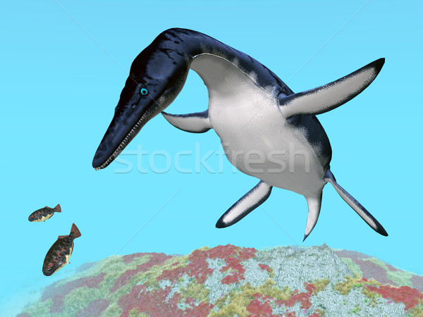 компьютер генерируется 3d иллюстрации морской рептилия морем Сток-фото © MIRO3D