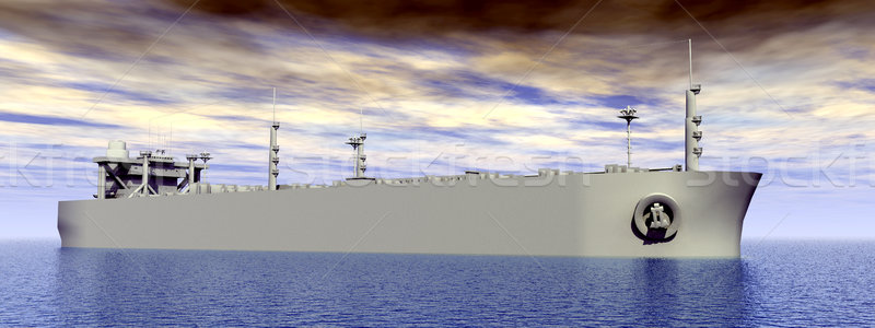 Computador gerado ilustração 3d mar oceano blue sky Foto stock © MIRO3D