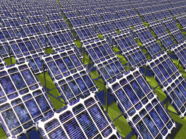 Energia solar planta computador gerado ilustração 3d poder Foto stock © MIRO3D