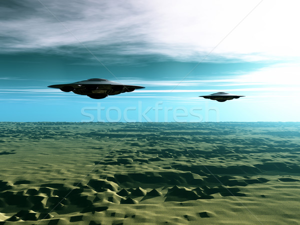 Visiteurs espace ordinateur généré 3d illustration deux [[stock_photo]] © MIRO3D