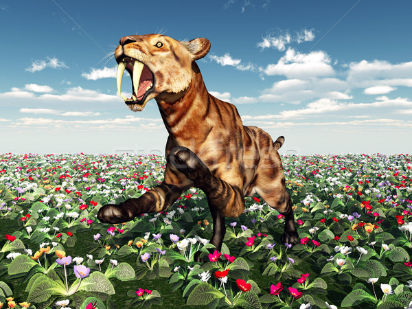 Computer generato illustrazione 3d cat tigre animale Foto d'archivio © MIRO3D