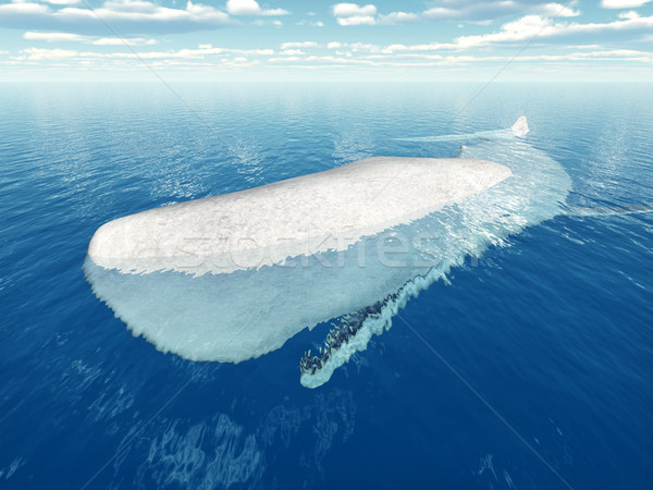 Sperma balena computer generato illustrazione 3d Foto d'archivio © MIRO3D
