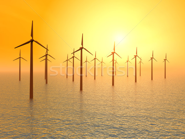 Offshore Wind Farm Stock photo © MIRO3D