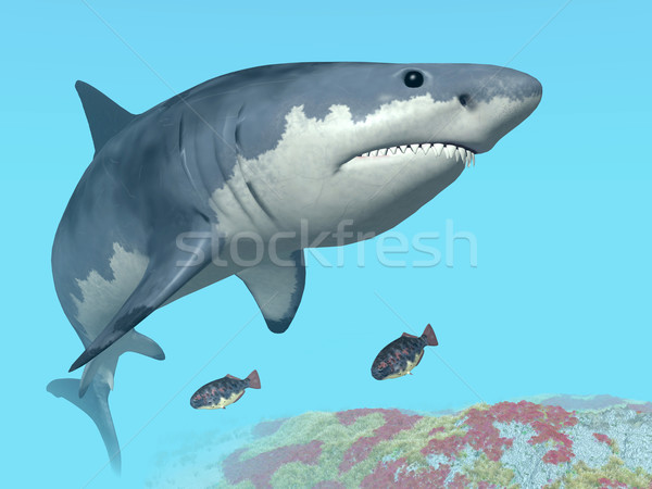 Alb rechin calculator generata ilustrare 3d Imagine de stoc © MIRO3D