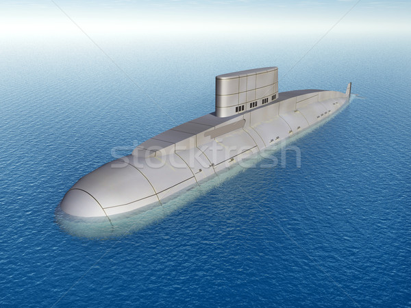 Rus submarin calculator generata ilustrare 3d apă Imagine de stoc © MIRO3D