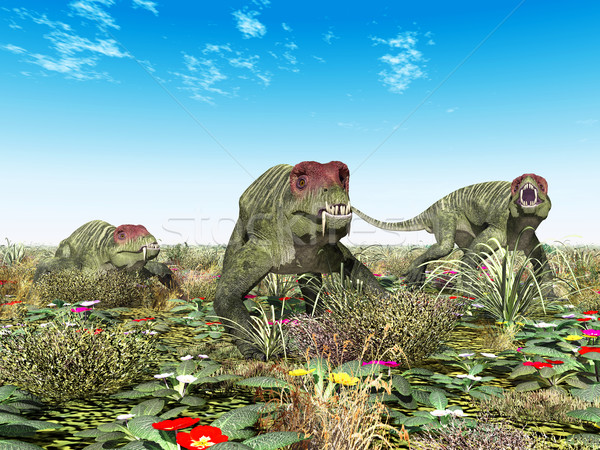 Komputera wygenerowany 3d ilustracji wymarły charakter 3D Zdjęcia stock © MIRO3D