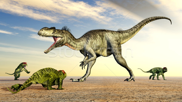 Megalosaurus and Doliosauriscus Stock photo © MIRO3D