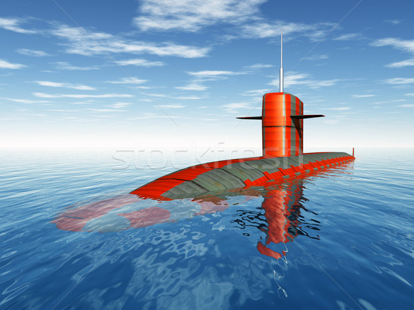 Americano nuclear submarino computador gerado ilustração 3d Foto stock © MIRO3D