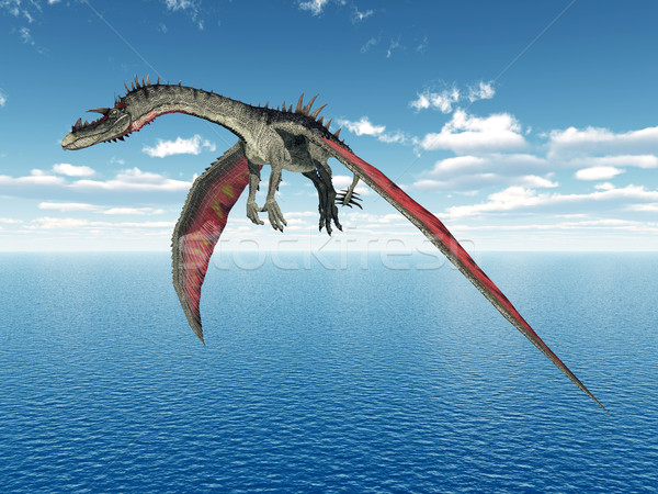 Battenti Dragon computer generato illustrazione 3d mare Foto d'archivio © MIRO3D