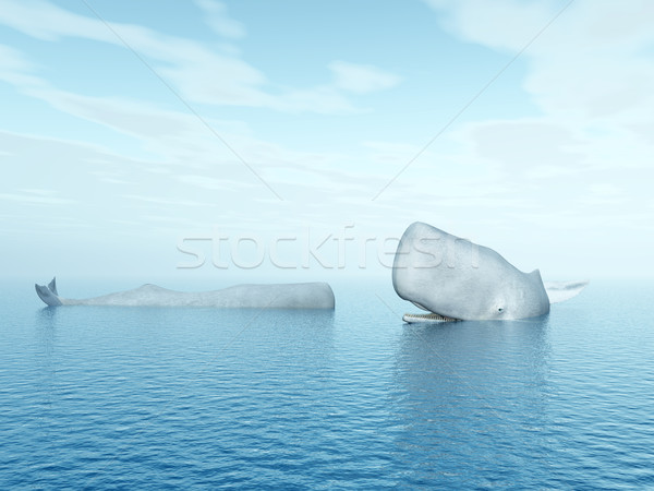 Stockfoto: Sperma · computer · gegenereerde · 3d · illustration · twee