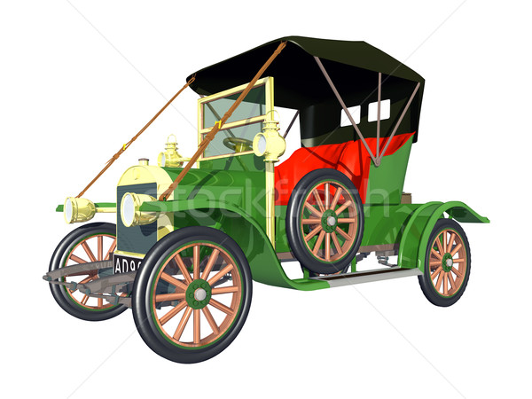 Oldtimer computer gegenereerde 3d illustration auto geïsoleerd Stockfoto © MIRO3D