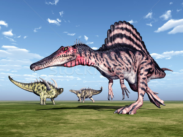Stock photo: Spinosaurus and Gigantspinosaurus