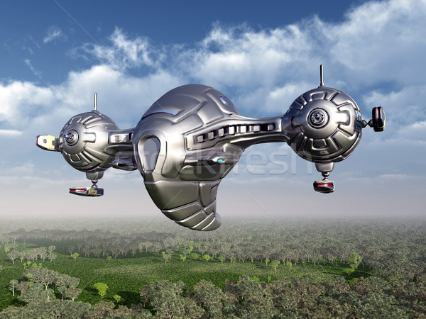 Landscape with Spaceship Stock photo © MIRO3D