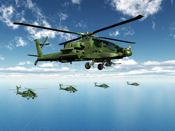 Apache Helicopters Stock photo © MIRO3D