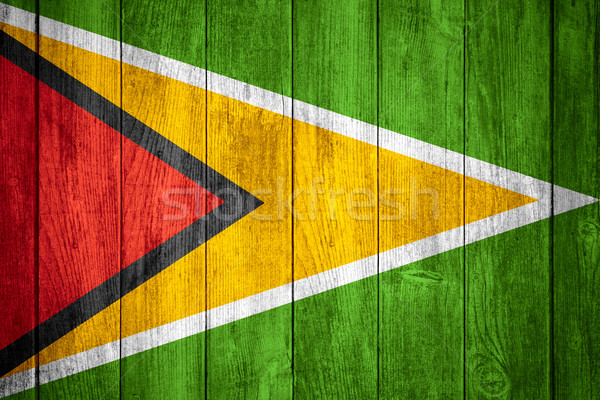 Vlag Guyana banner houten textuur achtergrond Stockfoto © MiroNovak