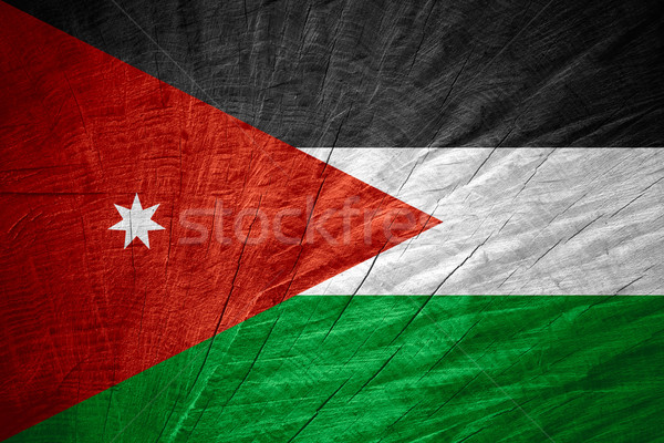 Banderą Jordania banner tekstury Zdjęcia stock © MiroNovak