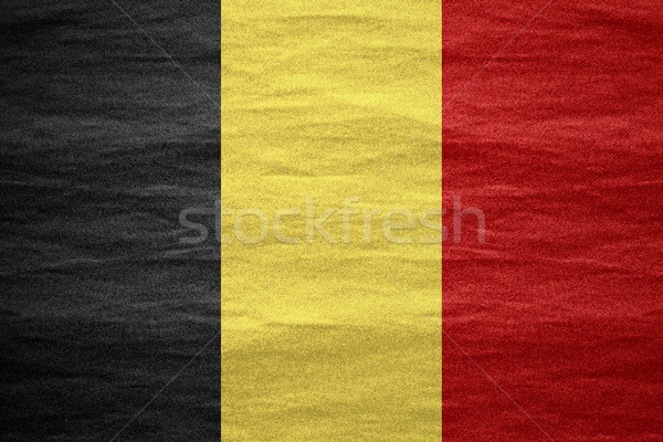 Banderą Belgia banner płótnie szorstki wzór Zdjęcia stock © MiroNovak