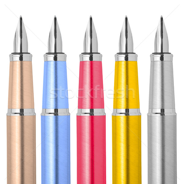 Stock photo: color fountain pens 