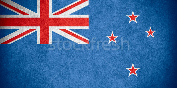 Flagge New Zealand Banner Papier rau Muster Stock foto © MiroNovak