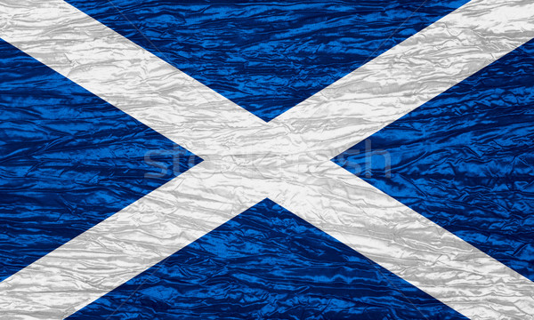 Flagge Schottland Banner Leinwand Textur Stock foto © MiroNovak