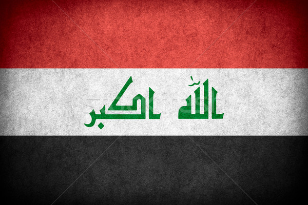 Bandera Irak banner papel áspero patrón Foto stock © MiroNovak