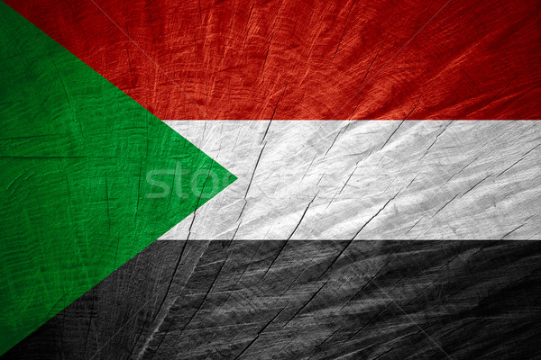 Bandiera Sudan banner legno texture Foto d'archivio © MiroNovak