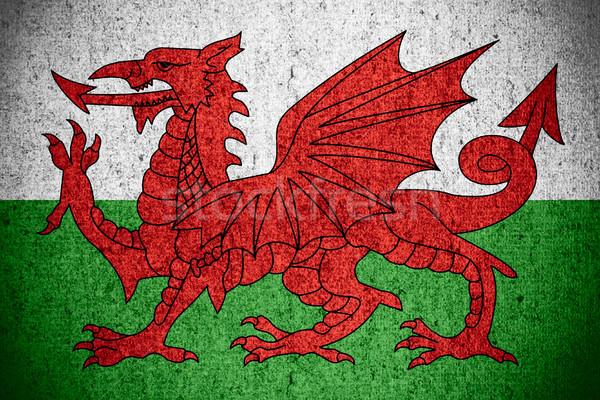 флаг Уэльс баннер грубо шаблон текстуры Сток-фото © MiroNovak