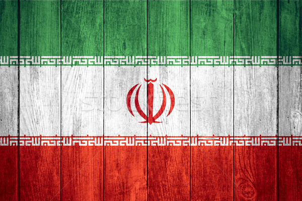 Vlag Iran iraans banner houten textuur Stockfoto © MiroNovak