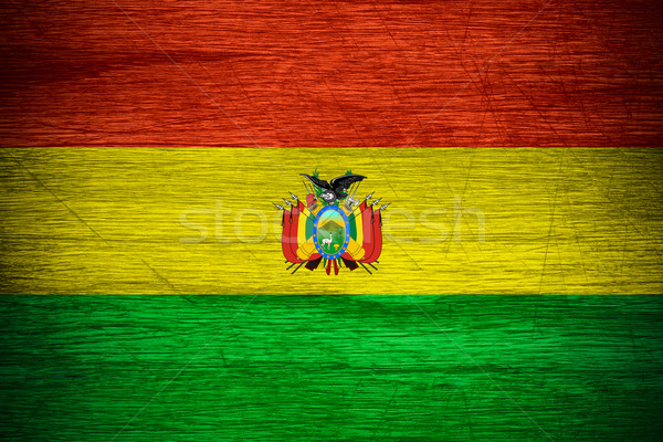 Bayrak Bolivya afiş ahşap doku Stok fotoğraf © MiroNovak