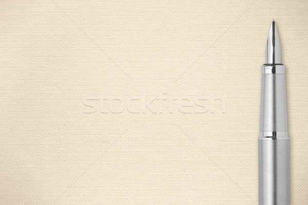 [[stock_photo]]: Acier · stylo · à · encre · papier · texture · du · papier · espace