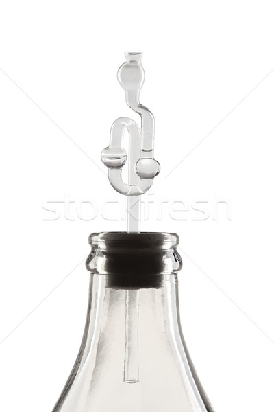fermentation tube on white background Stock photo © MiroNovak