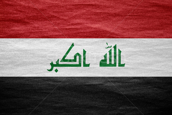 Foto stock: Bandera · Irak · banner · lienzo · textura · fondo