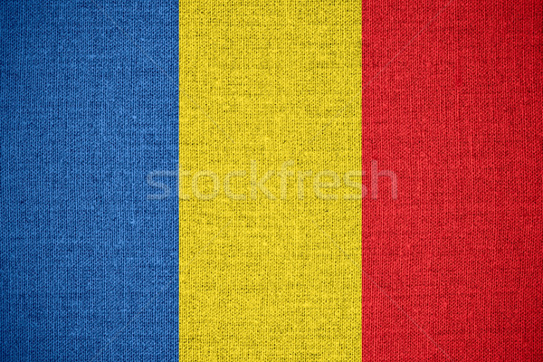 Bandera Rumania rumano banner lienzo textura Foto stock © MiroNovak