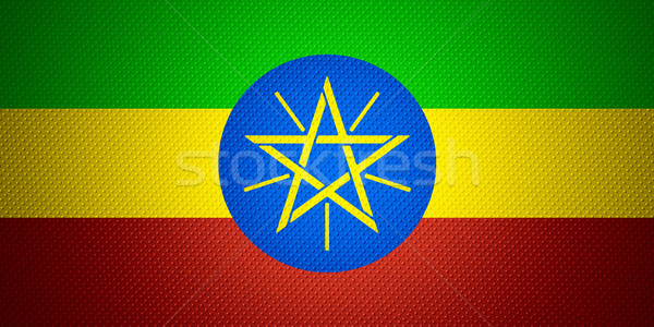 Banderą Etiopia etiopska banner streszczenie tekstury Zdjęcia stock © MiroNovak