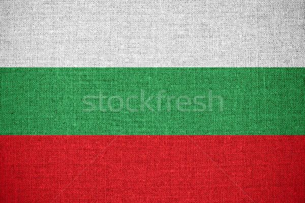 Flagge Bulgarien Banner Leinwand Textur Hintergrund Stock foto © MiroNovak