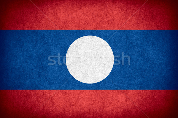 Bandeira Laos bandeira papel áspero padrão Foto stock © MiroNovak