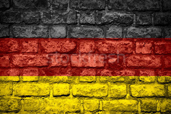 Bayrak Almanya afiş tuğla doku Stok fotoğraf © MiroNovak
