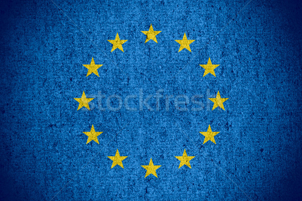 Banderą europejski Unii Europie banner szorstki Zdjęcia stock © MiroNovak