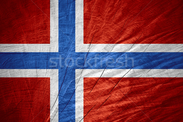 Zdjęcia stock: Banderą · Norwegia · banner · tekstury