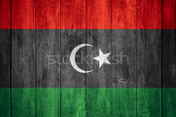 Bandiera Libia banner legno texture sfondo Foto d'archivio © MiroNovak