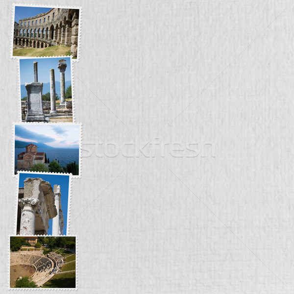 Biały papieru wakacje morze Śródziemne zdjęcia tekstury Zdjęcia stock © MiroNovak