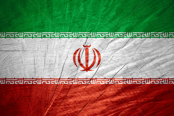 Zászló Irán iráni szalag fából készült textúra Stock fotó © MiroNovak