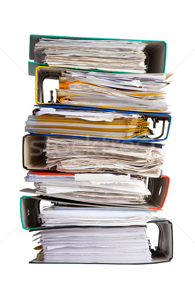 The pile of file binder with papers Stock photo © MiroNovak