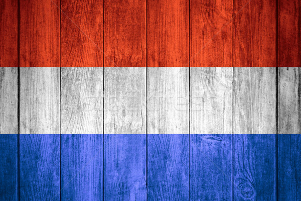 Holland Flagge weiß rot blau Stock foto © MiroNovak