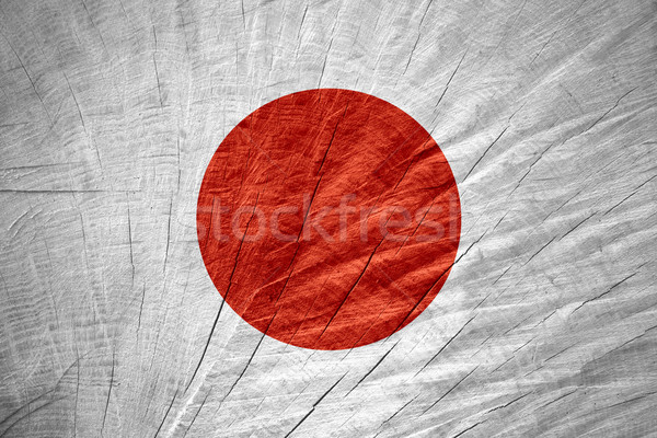 Foto stock: Bandeira · Japão · japonês · bandeira · textura