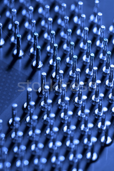 [[stock_photo]]: Ordinateur · processeur · technologie · bleu · résumé