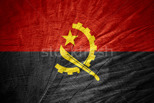 Bandiera Angola banner legno texture Foto d'archivio © MiroNovak