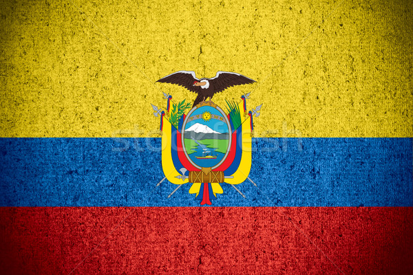 Banderą Ekwador banner szorstki wzór tekstury Zdjęcia stock © MiroNovak