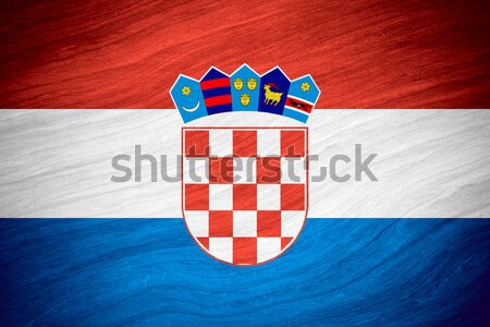 Stockfoto: Vlag · Kroatië · banner · doek · textuur · achtergrond