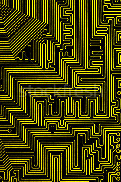 Printplaat Geel abstract computer textuur achtergrond Stockfoto © MiroNovak